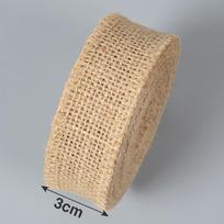 Natural Color Crafts Party Jute Burlap Ribbon Bag  Warrping Wedding Decorative Gift Packing 3cm
