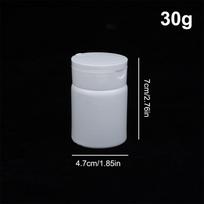 1 Pcs 30G 50G 100G White Talcum Powder Bottle Refillable Cosmetic Powder Dispenser Plastic Powder Container Empty Pots Bottles 30g