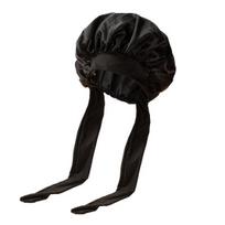 Sleeping Satin Bonnet with Elastic Tie Band Adjustable Large Silk Hair Bonnet Wrap juoda