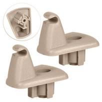 2x Beige Sun Visor Hook Chrysler
