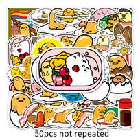 50 Lazy Egg Cartoon Stickers - Waterproof for Laptop, Suitcase, Skateboard, Car