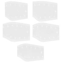 5Pcs Flexible Rulers Brow Shaping Stencil Reusable Instant Brow Shaper  Eye Makeup 5Pcs/Set