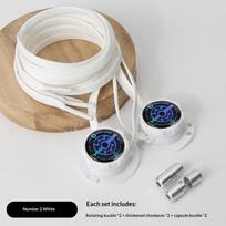 1/3 Sets Hands-Free Lazy Shoelace No-Tie Rotating Lock Laces For Men & Women Upgraded Rotating Lock Laces For Sports Running White 4 1Pair