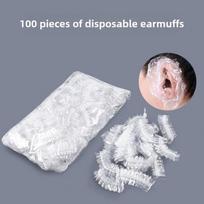 Skaidrios Vandeniui Atsparios Vienkartinės Ausų Gaubteliai Plaukams Dažymo Apsaugai - 100 Vnt. 100pcs/1bag