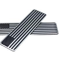 2x 3D metalinis JAV vėliavos lipdukas, automobilio emblema