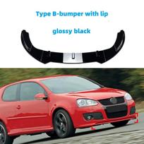 For VW Golf 5 MK5 GTI Jetta MK5 GLI 2003-2009 Car Front Bumper Lip Spoiler Diffuser Splitter Body Kit Lower Bumper Protector Type B Gloss Black