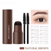„One Step“ antakių antspaudų formavimo rinkinys Makeup Magic Brow Trafaretas, vandeniui atsparus ilgalaikis antakių antspaudų trafaretų rinkinys „Enhance Cosmetics“ antakių dažymo pudra 2#Brown