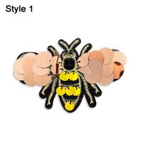 Siuvinėjimo drabužių siuvimas ir audinių siuvimas ant krištolinių aplikacijų, bičių ženklelių blizgučių pleistrai Style 1(2PCS)