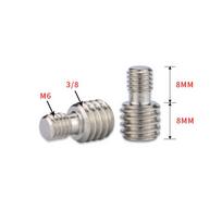 Universal M6 1/4 Male to 3/8 Camera Conversion Screw Camera Gear Threaded Adapter Tripod Mount Adapter Screw Tripod