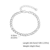 Men's Figaro Chain Bracelets,5.5mm Width Stainless Steel NK Chain Wristband,Hiphop Punk Jewelry Gift for Him 18-23CM