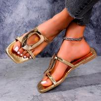 2025 NEW Women Slippers Slip on Anti-slip Summer Beach Slippers Flat Sandals Casual Designer Shoes Slides Women 35 auksas