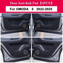 For Chery OMODA 5 -2024 2025 Car Door Anti Kick Pad Auto Glove Box Under Dashboard Side Edge Anti-Collision Sticker Decor 4 PCS For Black