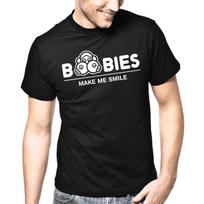 Men's and Women's T-shirts Boobies Me Smile Humorous XXL