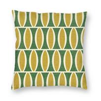 Retro Mid Century Modern Oval Pillowcase Polyester Linen Velvet Printed Zip Decor Sofa Cushion Cover x 30x30cm