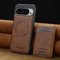EUCAGR Magsafe Wallet Phone Case For Google Pixel 10 Pro XL 9A 8 7 Pro With strong Magnetic Card Holder Bag (3 Card Slots) Pixel 7A ruda