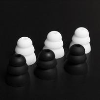 3 poros trijų sluoksnių silikoninių pakaitinių ausinių antgalių ausinės, skirtos 3,8 mm ausinėms