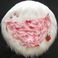 Sweet Ice Silk Braškių apatinės kelnės Lolita Bandage Kelnaitės M rožinė