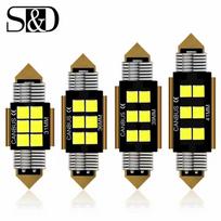 1x C5W LED lemputė, 12V 6 SMD itin ryškiai balta C10W LED Festoon 31mm 36mm 39mm 41mm be klaidų Licencinės plokštelės vidaus apšvietimas 36mm šviesiai mėlyna spalva