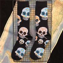 Suaugusiesiems skirtos medvilnės kojinės Piranijos Piranijos skeletas Kaulas Žmogaus kaukolė Kaukolės Innch Oficialus originalus dizainas 2021 m. Street Fashion Sox EUR35-43