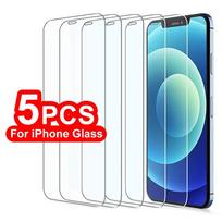 5 vnt. apsauginis stiklas, skirtas iPhone 16 15 12 13 14 7 8 6 Plus, skirtas Samsung Redmi 13C 12C 12 ekrano apsaugas, skirtas iPhone X XS XR 11 Pro Max grūdintam stiklui iphone 13Pro Max gryna