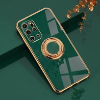 Prabangus padengimo žiedo dėklas, skirtas Samsung Galaxy S21 S20 S10 Plus Ultra FE S20Ultra S20FE S20Plus A52 A72 4G 5G stovo telefono dangtelis For Samsung S21 tamsiai žalia spalva