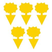 5Pcs Useful Self-adhesive Sun-proof Fly Sticky House Shape Aphids Trap Household Supplies B geltona