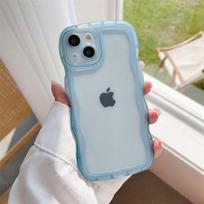 Silikoninis mielas banguotas permatomas dėklas, skirtas Iphone 14 11 12 13 Pro Max X Xr Xs 13pro 14pro, atsparus smūgiams, skaidrus, minkštas dangtelis For iPhone 14plus gray
