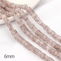 6 mm daugiaspalviai kubo krištoliniai karoliukai traškantys stikliniai palaidi karoliukai papuošalų dekoravimui. Pasidaryk pats apyrankės karoliai, auskarai 6mm 59pcs