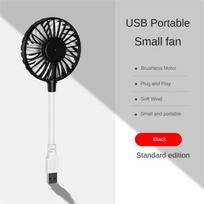 Mažas USB ventiliatorius tylus biuro stalas Mažas ventiliatorius Vasarinis nešiojamasis aušintuvas, USB įkraunamas juoda