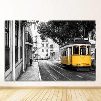 Spaudiniai Portugalijos plytelės Mėlynos durys Vintažinis sienų menas Drobės tapyba Miesto fotografija Namų dekoras Lisabona Portugalija Miesto žemėlapio plakatas 21cm×30cm NoFrame gray