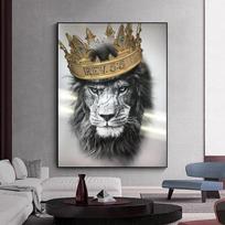 Black White Lion with Dignity Canvas Painting Animal Cool Posters and Prints Wall Picture For Modern Living Room Decor No Frame 21cm×30cm NoFrame