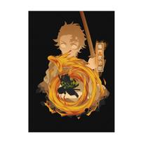 Demonų Sunaikintojas Sienų Menas Anime Plakatas Kamado Tanjirou Personažas Dekoratyvinis Drobės Paveikslas Modernus Namų Vaikų Kambario Dekoras Sienų tapyba Be Rėmo 21*30cm
