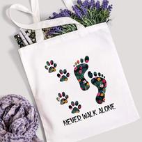 Peace Love Dogs Paw Pirkinių krepšys Mom Life Moterų drobė Tote Shopper Pečių krepšys Daugkartinis Juokingas Sandėliavimas Didelės talpos rankinė 24*26cm