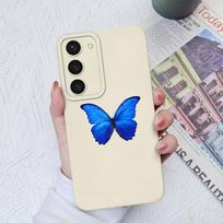 Telefono dėklai, skirti Samsung Galaxy S20 S21 S22 S23 Pro Ultra S 20 21 22 23 Fashion Butterfly Flower apsauginiai skysti kvadratiniai buferiai, skirti Samsung Fundas Samsung S22