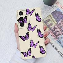 Telefono dėklai, skirti Samsung Galaxy S20 S21 S22 S23 Pro Ultra S 20 21 22 23 Fashion Butterfly Flower apsauginiai skysti kvadratiniai buferiai, skirti Samsung Fundas Samsung S23 Ultra
