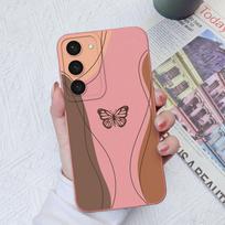 Telefono dėklai, skirti Samsung Galaxy S20 S21 S22 S23 Pro Ultra S 20 21 22 23 Fashion Butterfly Flower apsauginiai skysti kvadratiniai buferiai, skirti Samsung Fundas Samsung S21 Ultra