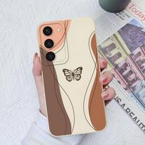 Telefono dėklai, skirti Samsung Galaxy S20 S21 S22 S23 Pro Ultra S 20 21 22 23 Fashion Butterfly Flower apsauginiai skysti kvadratiniai buferiai, skirti Samsung Fundas Samsung S23