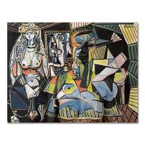 Alžyro moterys, Pablo Picasso Plakatai ir spaudiniai Aliejinė tapyba ant drobės Sienų paveikslas, skirtas gyvenamojo kambario Cuadros dekoravimui 20x30cm No Frame tamsiai pilka spalva