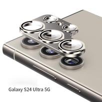 For Samsung S24 Ultra S24 Plus Aluminum Alloy Scratch-Resistant Tempered Glass Camera Protection Film Cover Samsung S24 šviesiai sidabrinės spalvos