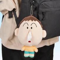 Mielas animacinių filmų nešiojamas kreidelės Shin-chan audinių dėžutės krepšys pakabukas kuprinė Dekoratyvinis laikymo krepšys dovanų pliušinė lėlė įvairiaspalvis
