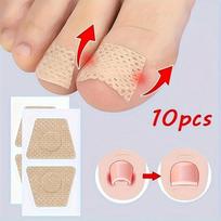 10 vnt įaugusių kojų nagų juosta, palengvinanti skausmą paronichijai koreguojanti pedikiūras elastinga jėga lipdukas tvarstis kojų nagams 10pcs beige