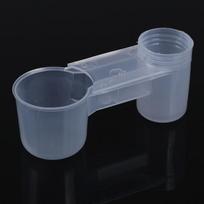 Plastic Pet Bird Drinker Feeder Water Bottle Cup Cat Chicken Pigeon gray