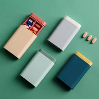 Mini tablečių dėžutė, nešiojama kelioninė tablečių dėžutė, laikymo konteineris vienai dienai, plastikinė tablečių, vaistų dėžutė, laikiklis, organizatorius žalia