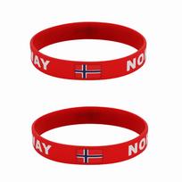 2 vnt. Norvegijos vėliavos silikoninės apyrankės, sportinės žaidimų apyrankės, nacionalinių vėliavų riešo dirželis vyrams, moterims, motyvacinė guminė apyrankė, mados aksesuarai, dovanos 2pcs