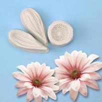 3 vnt Daisy Wild Chrysanthemum silikoninis pyragas kepimo forma Sugarcraft šokoladinis keksiukų dervos įrankiai fondant dekoravimo įrankiai white