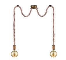 Šviestuvas lubų Trio Rope, E27, 2 x 60 W, žalvario sp.