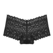 FINETOO Nėriniai Kelnaitės Moterims Apatiniai Gėlėti Lingerie Intymūs Kelnaitės Moteriškos Vienspalvės S juoda