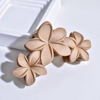 Mada Matinis Gėlės Plaukų Žnyplės Segtukas Ryklio Plaukų Segtukas Arkliuko Uodegos Laikiklis Vasara Paplūdimys Moterų Plaukų Aksesuarai beige