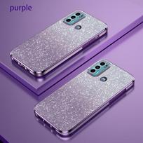 Prabangus gradiento blizgus padengtas dėklas, skirtas Motorola Moto G60 G30 G20 G10 G22 G52 G50 G82 G32 G42 G22 5G silikoninis galinis dangtelis G60s Moto G60 violetinė