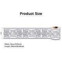 240 cm ilgio prabangios grindjuostės kampinės sienos lipdukas vonios kambarys biuro stiklo juosmens linija namų dekoras vandeniui atsparus grindis bangolaidžio meno tapetai 10cmX240cm